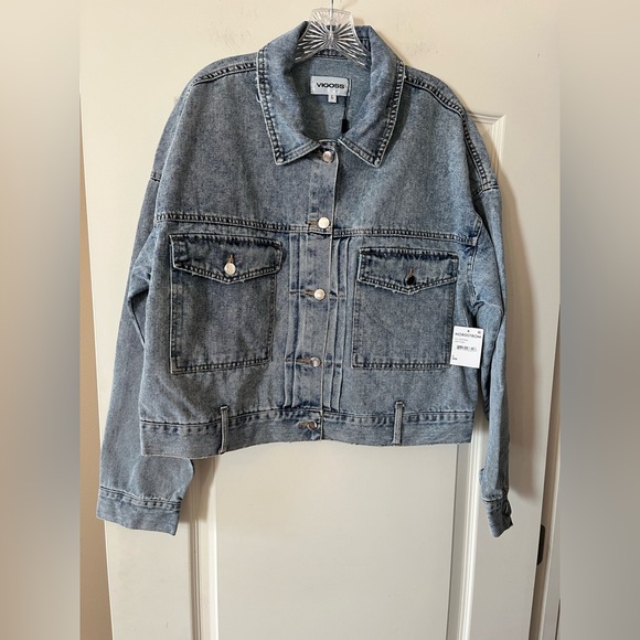 Vigoss Jackets & Blazers - Vigoss Medium Blue Wash Denim Jacket for Women Size Large